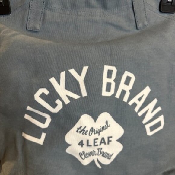 Lucky Brand Canvas Tote Bag – Blue with Four-Leaf Clover Logo - Picture 4 of 5